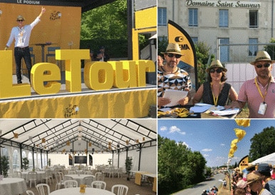 Photos du Groupe FIDEIP et de la société ALTEMA au départ du Tour de France 2018